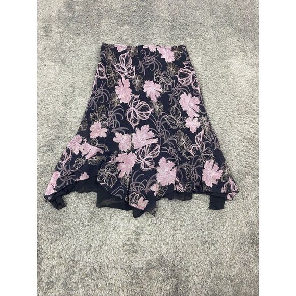 anna konya Dresses & Skirts - Vtg Anna Konya Skirt Womans 2XL Pink Floral Laced A-Line Flare Boho Gypsy USA